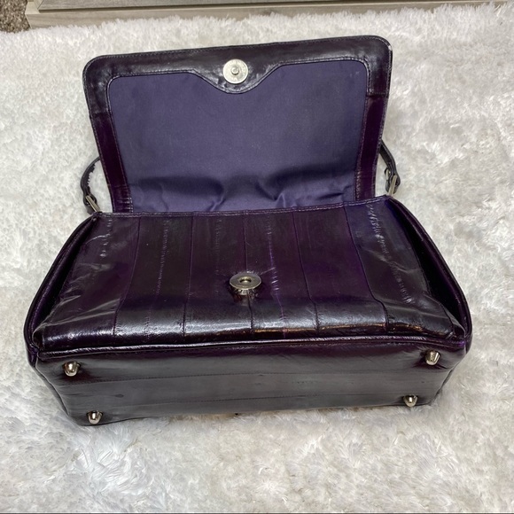 Lee Sands Genuine Eel Skin Shoulder Bag Purse Designer RARE - Picture 11 of 16